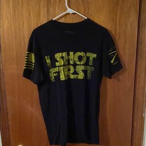 Grunt Style Black and Yellow Short Sleeve Tee Bold Graphic